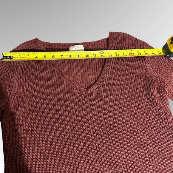 Hyped Unicorn Oversized Cotton Blend Sweater Mauve Small Woven Knit - Picture 4 of 10